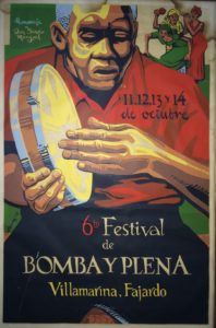 José Alicea, 6 to Festival de Bomba y Plena. 1979. Serigraph. Special Collections Division.