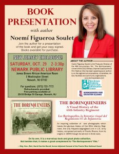 Book Presentation with author Noemí Figueroa Soulet flyer