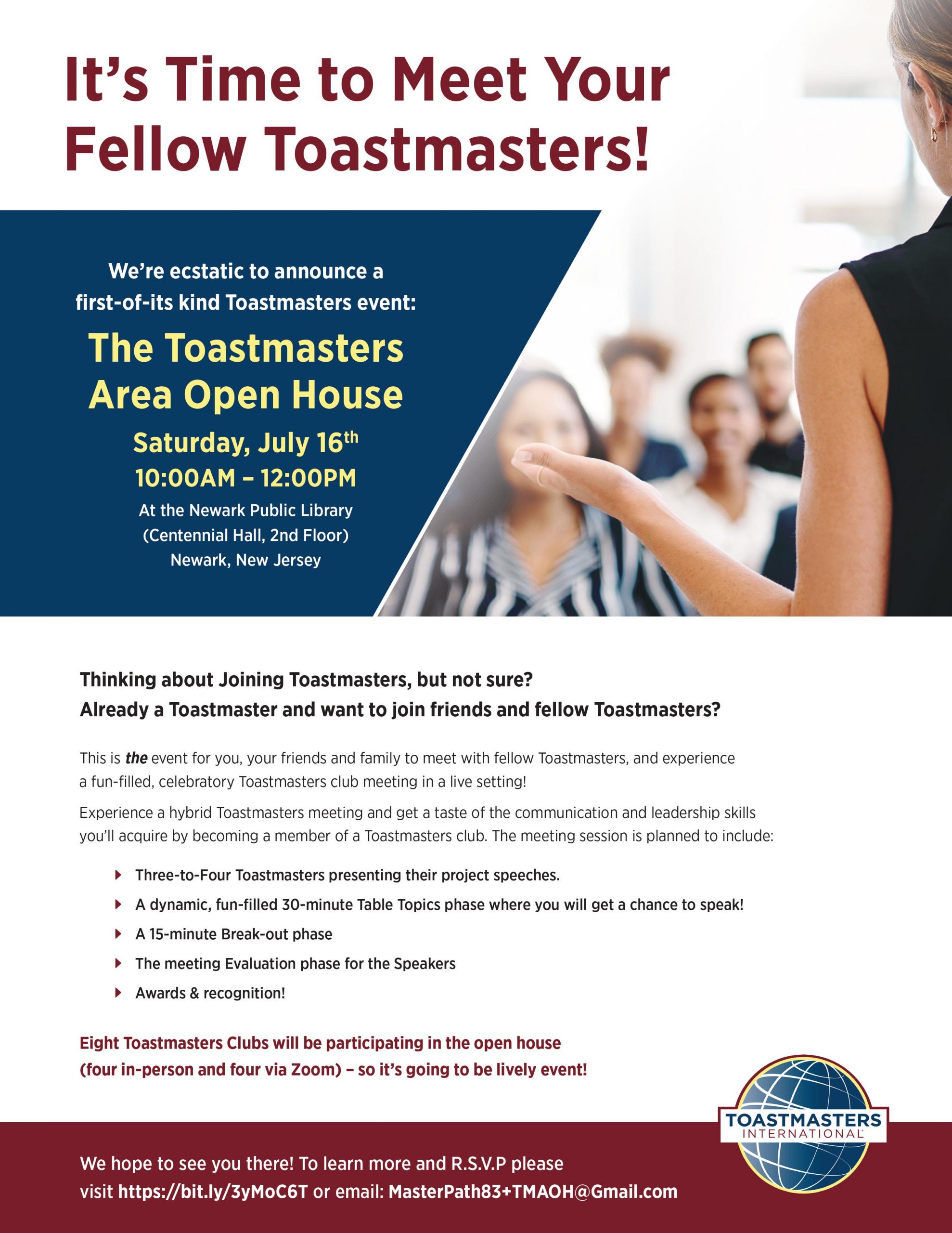 The Toastmasters Area Open House Newark Public Library